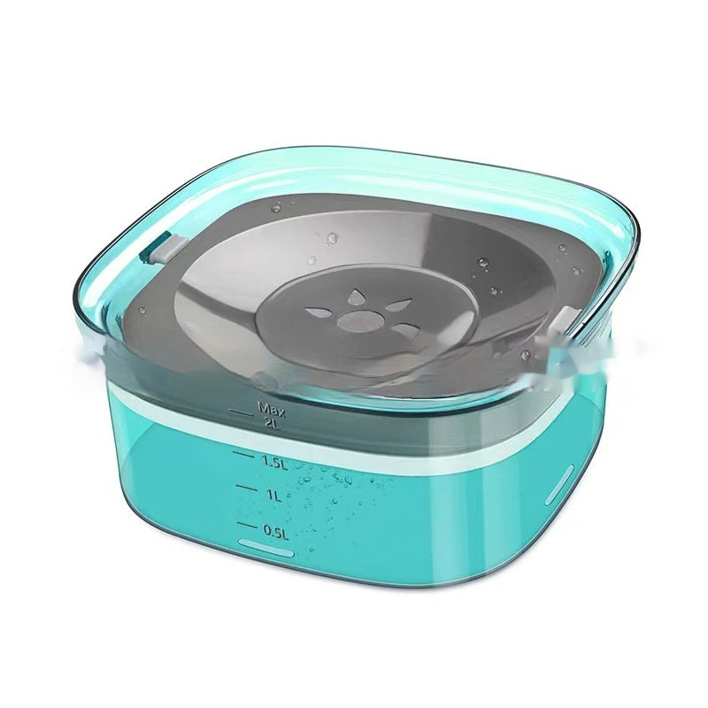 70oz Dog Water Bowl Large Capacity Spill Proof Dog Bowl Transparent 2L Visible Water Level Slow Drinking Bowl For Dogs And Cats Pet Products
