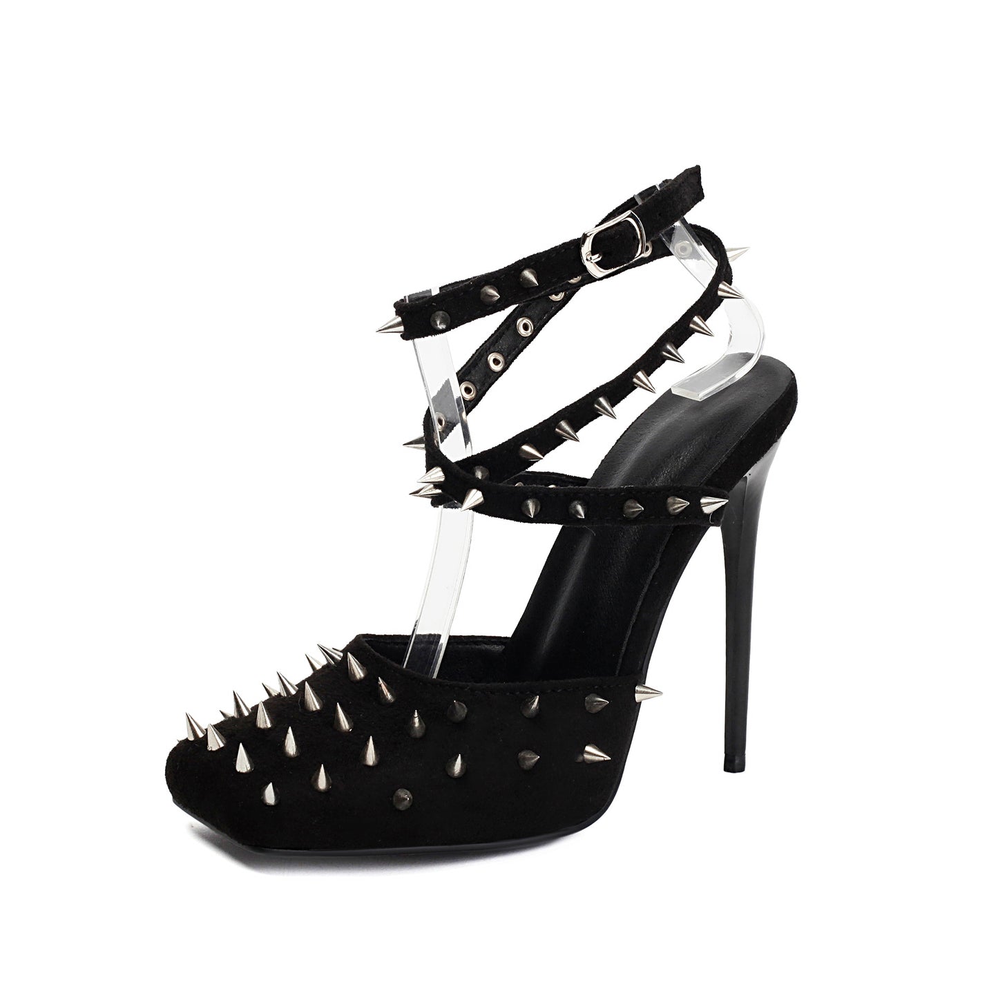 Fashionable Sexy Stiletto-Heel Rivet Closed-Toe Womens Sandals