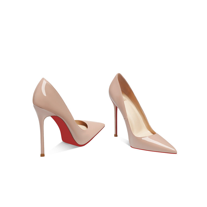 Summer 8cm Wine-Red High Heels For Women
